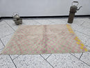 Handmade Moroccan Wool Checkered Rug – Beige, Pink & Yellow Funky Checkerboard Design | Custom Beni Ourain Area Rug | 100kends