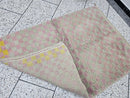 Handmade Moroccan Wool Checkered Rug – Beige, Pink & Yellow Funky Checkerboard Design | Custom Beni Ourain Area Rug | 100kends