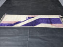 Custom Morocan Runner Mrirt Rug – Handwoven Abstract Wool Rug in Purple & Pink, Geometric Art Design – Modern Pastel Hallway rug by 100kends