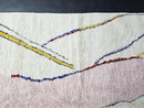 Custom Moroccan Rug - White Wool Handmade Berber Carpet - Modern Boho Abstract Design - Cozy Tribal Floor Art for Living Room by 100kends