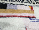 Custom Moroccan Rug - White Wool Handmade Berber Carpet - Modern Boho Abstract Design - Cozy Tribal Floor Art for Living Room by 100kends