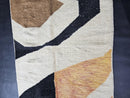 Custom Wool Moroccan Rug – Abstract Handmade Berber Carpet | Geometric Soft Wool Area Rug for Modern Boho Living Room Décor by 100kends