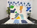 Custom Colorful Wool Mrirt Rug – Abstract Moroccan Carpet, Modern Handmade Berber Wool Rug – Boho Artisanal Living Room Area Rug by 100kends