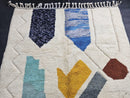 Custom Colorful Wool Mrirt Rug – Abstract Moroccan Carpet, Modern Handmade Berber Wool Rug – Boho Artisanal Living Room Area Rug by 100kends