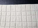 Custom Moroccan Wool Rug – Handwoven White Grid Area Rug | Neutral Boho Shag Carpet | Cozy Living Room Decor | Made to Order rug by 100kends