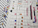 Custom Moroccan Mrirt Rug - Colorful Abstract Wool Carpet - Handwoven White Tribal Boho Rug - Modern Geometric Berber Art by 100kends