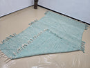 Custom Moroccan Green Wool Rug – Handwoven Beni Ourain Geometric Carpet – Modern Boho Berber Area Rug – Handmade Wool Floor Décor