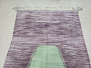 Handmade Moroccan Wool Rug – Modern Berber Purple Area Rug with Green Accent, Beni Ourain Style Carpet for Living Room or Bedroom Décor