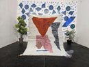 Custom Moroccan Wool Rug – Handmade Abstract Berber Carpet in Boho Geometric Design – Colorful Wool Area Rug – AnySize Available by 100kends