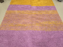 Handmade Moroccan Wool Rug – Purple & Mustard Modern Striped Berber Carpet – Custom Sizes – Soft Shaggy Sheep Wool Area Rug – by 100kends