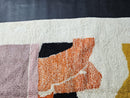 Custom Moroccan Mrirt Rug - Abstract Modern Wool Rug - Colorful Yellow Blue Orange Pink Rug - Handmade Boho Vibrant Geometric Area Rug