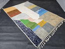 Colorful Abstract Wool Mrirt Rug, Modern Moroccan Mrirt Carpet, Handmade Multicolor Area Rug, Custom Vibrant Boho Wool Rug from 100kends