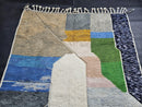 Colorful Abstract Wool Mrirt Rug, Modern Moroccan Mrirt Carpet, Handmade Multicolor Area Rug, Custom Vibrant Boho Wool Rug from 100kends