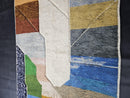Colorful Abstract Wool Mrirt Rug, Modern Moroccan Mrirt Carpet, Handmade Multicolor Area Rug, Custom Vibrant Boho Wool Rug from 100kends