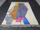 Custom Moroccan Wool Mrirt Rug | Modern Abstract Mrirt Rug | Colorful Handmade Wool Area Rug | Unique Berber Wool Rug by 100kends