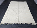 Custom Moroccan Mrirt Rug - Handmade Wool Minimalist Rug - White Area Rug for Living Room, Bedroom, Boho Chic Moroccan Decor by 100kends