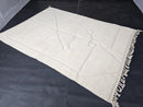 Custom Moroccan Mrirt Rug - Handmade Wool Minimalist Rug - White Area Rug for Living Room, Bedroom, Boho Chic Moroccan Decor by 100kends