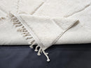 Custom Moroccan Mrirt Rug - Handmade Wool Minimalist Rug - White Area Rug for Living Room, Bedroom, Boho Chic Moroccan Decor by 100kends