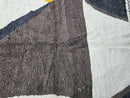 Custom Moroccan Rug - Handmade Wool Area Rug, Abstract Geometric Carpet, Soft Plush Modern Decor in Gray, White & Yellow rug by 100kends