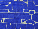 Custom Royal Blue Moroccan Mrirt Wool Rug - Abstract Geometric Modern Boho Area Carpet - Handmade Bold Cobalt Blue Wool Floor Decor carpet