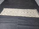 Custom Black White Wool Moroccan Runner Rug - Diamond Pattern Mrirt Carpet - Handmade Geometric Hallway Rug - Long Boho Berber Decor rug