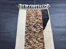 Custom Moroccan Runner Rug - Abstract Boho Hallway Rug, Handwoven Wool Narrow Rug, Neutral Earthy Decor, Unique Modern Style by 100kends