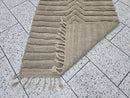 Custom Gray Moroccan Rug – Handwoven Beni Ourain Wool Carpet – Modern Geometric Berber Rug – Abstract Striped Design – Boho Home Decor