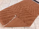 Terracotta Wool Rug – Hand Knotted Moroccan Carpet – Cozy Brown Striped Berber Decor – Plush Beni Ourain Style Wool Area Rug by 100kends