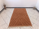 Terracotta Wool Rug – Hand Knotted Moroccan Carpet – Cozy Brown Striped Berber Decor – Plush Beni Ourain Style Wool Area Rug by 100kends