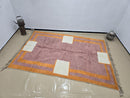 Custom Moroccan Wool Rug – Handmade Minimalist Beni Ourain Style, Modern Solid Area Rug, Custom Size Ivory & Mauve Rug, by 100kends