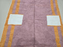 Custom Moroccan Wool Rug – Handmade Minimalist Beni Ourain Style, Modern Solid Area Rug, Custom Size Ivory & Mauve Rug, by 100kends