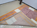 Custom Moroccan Wool Rug – Handmade Minimalist Beni Ourain Style, Modern Solid Area Rug, Custom Size Ivory & Mauve Rug, by 100kends