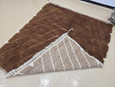 Luxurious Brown Beni Ourain Rug – Custom Handmade Moroccan Wool Area Rug – Berber Style Russet Tumbleweed Carpet by 100kends
