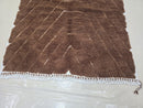 Luxurious Brown Beni Ourain Rug – Custom Handmade Moroccan Wool Area Rug – Berber Style Russet Tumbleweed Carpet by 100kends