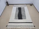 Custom Beni Ourain Rug – Handmade Moroccan Wool Area Rug, Ivory & Black Contemporary Design, Custom Size Rugs, Modern Morocco Rug by 100kend