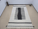Custom Beni Ourain Rug – Handmade Moroccan Wool Area Rug, Ivory & Black Contemporary Design, Custom Size Rugs, Modern Morocco Rug by 100kend