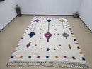 Custom Moroccan Berber Rug – Handmade Wool Beni Ourain Style Carpet with Colorful Geometric Patterns | Boho Striped Kilim Tapis Morocco