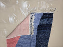 Custom Moroccan Wool Rug – Handwoven Shaggy Blue & Terracotta Berber Carpet – Modern Abstract Color Block Area Rug by 100kends