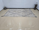Custom Moroccan Beni Ourain Wool Rug — Handmade Black & Gray Geometric Berber Carpet, Modern Boho Moroccan Decor, Custom Sizes Available