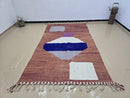 Handmade Moroccan Wool Rug – Modern Brown Berber Carpet with Geometric Vase Design, Custom Beni Ourain Style for Boho Homes by 100kends