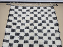 Custom Moroccan Wool Rug – Handmade Beni Ourain Style Black & Ivory Checkered Minimalist Area Rug – Custom Size Rugs 3x5 to 15x15 ft