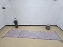 Custom Moroccan Wool Runner Rug – Handmade Gray Berber Carpet with Diamond Pattern – Long Hallway Rug with Optional Fringes by 100kends