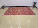 Moroccan Beni Ourain Rug — Geometric Wool Carpet in Warm Terracotta Pink, Custom Sizes, Artisan Berber Home Décor for Living Rooms & Bedroom