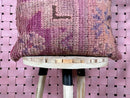 Handmade Moroccan purple Wool Pillow – Berber Tribal Decorative Cushion with Unique Patterns | 18x19 inches wool pillow by 100kends