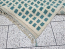 Custom Moroccan Beni Ourain Rug – Handmade Wool Green & White Berber Carpet – Large Area Rugs, Living Room Decor, Custom Sizes Available