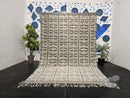 Modern Handmade Moroccan Wool Rug – Geometric Berber Design – Abstract Hand Knotted Oriental Rug – Large Oushak Style Wool Carpet