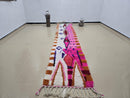 Custom Pink Moroccan Wool Runner Rug – Handwoven Berber Carpet for Hallways – Abstract Moroccan boho Design – Made to Order Rug by 100kends
