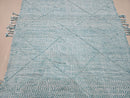 Custom Moroccan Green Wool Rug – Handwoven Beni Ourain Geometric Carpet – Modern Boho Berber Area Rug – Handmade Wool Floor Décor