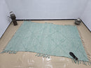 Custom Moroccan Green Wool Rug – Handwoven Beni Ourain Geometric Carpet – Modern Boho Berber Area Rug – Handmade Wool Floor Décor