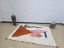 Custom Moroccan Wool Rug – Handmade Abstract Berber Carpet in Boho Geometric Design – Colorful Wool Area Rug – AnySize Available by 100kends